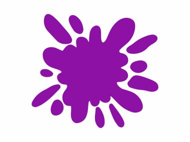 Renkli Splatter Soyut Şekil İllüstrasyonu. Renkli mürekkep lekeleri. Sıçrama Sıçratma Soyut Şekli Renkli