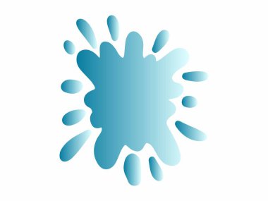 Renkli Splatter Soyut Şekil İllüstrasyonu. Renkli mürekkep lekeleri. Sıçrama Sıçratma Soyut Şekli Renkli