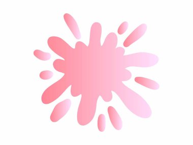 Renkli Splatter Soyut Şekil İllüstrasyonu. Renkli mürekkep lekeleri. Sıçrama Sıçratma Soyut Şekli Renkli