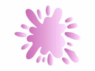 Renkli Splatter Soyut Şekil İllüstrasyonu. Renkli mürekkep lekeleri. Sıçrama Sıçratma Soyut Şekli Renkli