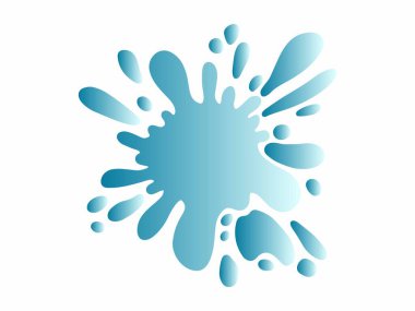 Renkli Splatter Soyut Şekil İllüstrasyonu. Renkli mürekkep lekeleri. Sıçrama Sıçratma Soyut Şekli Renkli