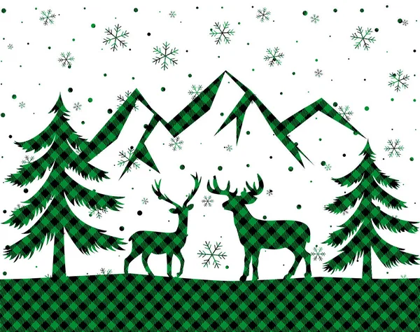 水牛城的圣诞和新年模式 设计和印刷的节日背景 — 图库矢量图片