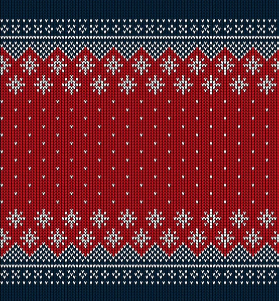Suéter Feo Buffalo Plaid Feliz Navidad Feliz Año Nuevo Marco — Vector de stock