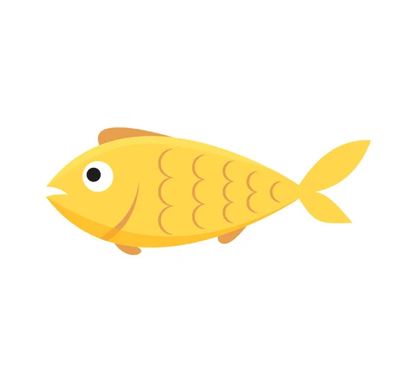 실험용 아쿠아리움 물고기 실루엣 만화의 수족관 물고기 아이콘입니다 Eps — 스톡 벡터