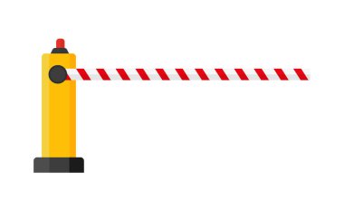 Şeffaf arkaplanda dur işareti olan açık, kapalı park yeri bariyeri için yaratıcı vektör çizimi. Sanat tasarımı sokak durağı sınırı. Soyut konsept grafik ögesi 10