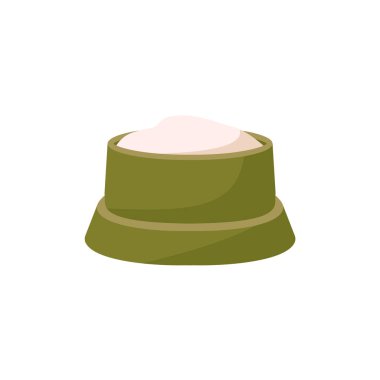 Köpek, kedi, hayvan ya da tam besin kasesi taşıyıcı illüstrasyonu. Basit clipart logo simgesi düz tasarımı. Eps 10