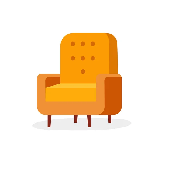 Armchair Cartoon Style Insulated White Background Icon Web Easy Use — Stock Vector
