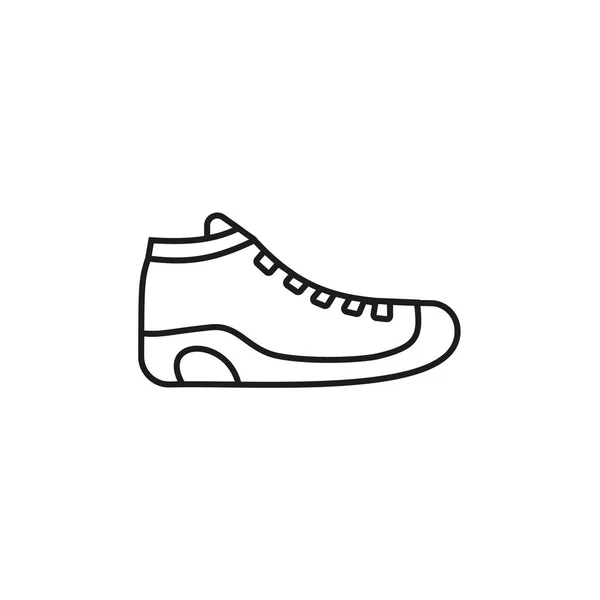 Illustration Vectorielle Contour Noir Blanc Des Chaussures Baskets Unisexe Baskets — Image vectorielle