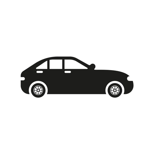 Autó Ikon Vektor Szimbólum Fehér Háttér Eps10 — Stock Vector