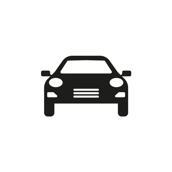 Ícone Vetor Carro Isolado Simples Vista Frontal Logotipo Ilustração Símbolo — Vetor de Stock