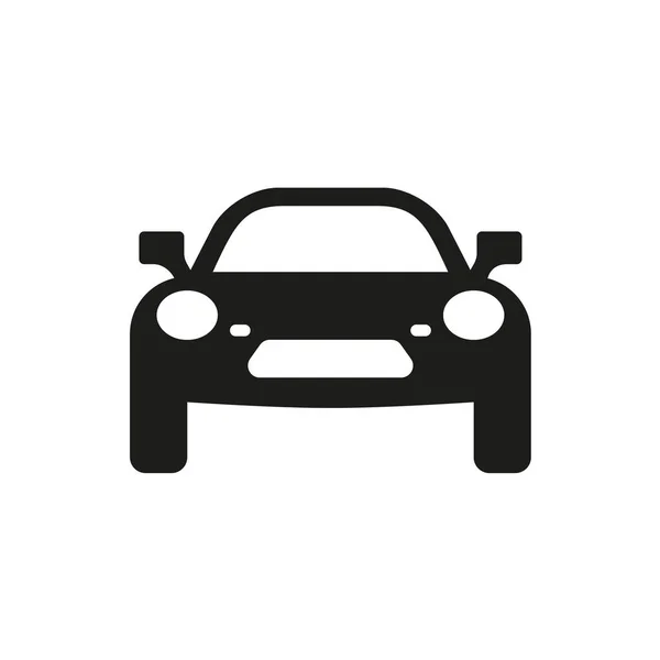 Ícone Vetor Carro Isolado Simples Vista Frontal Logotipo Ilustração Símbolo — Vetor de Stock