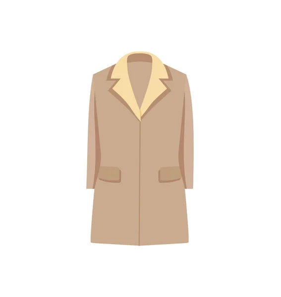 Women Classical Coat Vector Illustration Modern Coat Women Fashion Icon — Image vectorielle