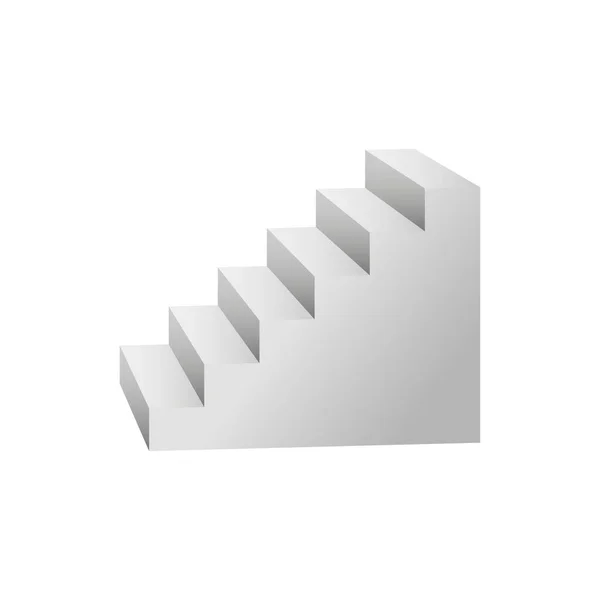 Weiße Treppen Innentreppen Isoliert Auf Weiß Sammlung Von Vektorschritten Treppe — Stockvektor