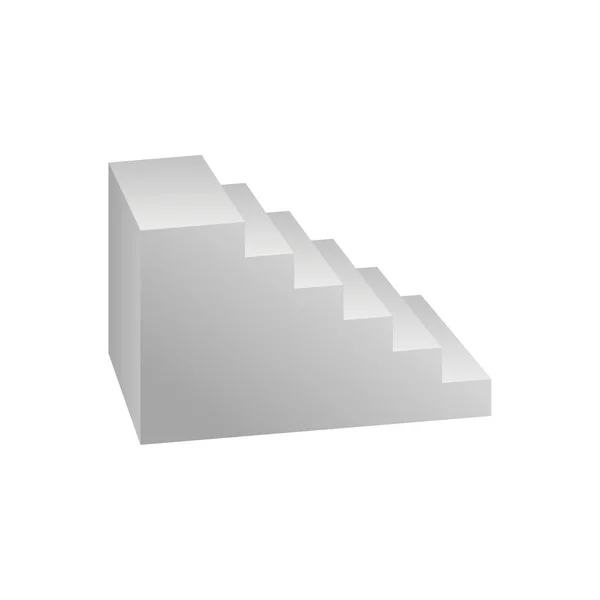 Weiße Treppen Innentreppen Isoliert Auf Weiß Sammlung Von Vektorschritten Treppe — Stockvektor