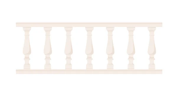 Stone Balustrade Balusters Fencing Palace Fence Balcony Handrail Pillars Decorative — Vector de stock