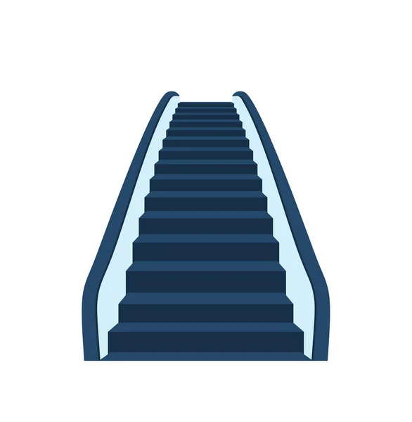 Vector Modern Escalator Hely Reklám Oldalnézet Elszigetelt Fehér Háttér Eps — Stock Vector