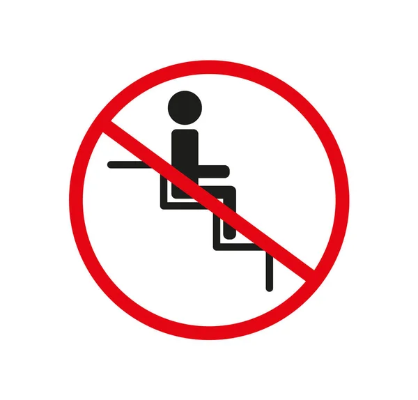 Uyarı Işareti Oturma Yürüyen Merdivenlerin Güvenlik Sembolleri Arkaplan Arkaplan Çıkartma — Stok Vektör