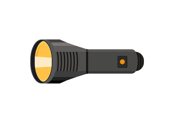Flashlight Torch Hand Illustration Pocket Vector Light Lamp Lantern Design — Vettoriale Stock
