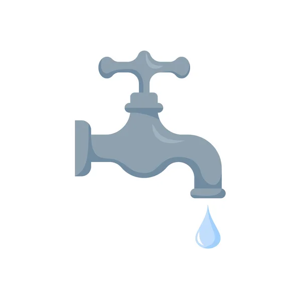 Water Tap Icon Web Simple Water Faucet Sign Vector Design — Vettoriale Stock