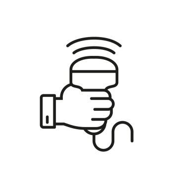 Ultrasonic device icon. Outline ultrasonic device vector icon for web design isolated on white background ps 10