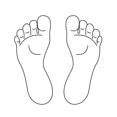 Foot print icon. Vector illustration bare foot symbol on white background. Eps 10