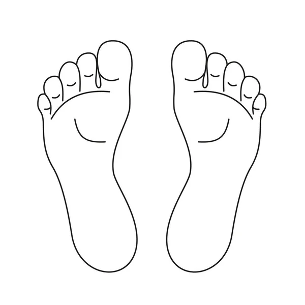 Піктограма Друку Ніг Векторні Ілюстрації Голі Ноги Символ Білому Тлі — стоковий вектор