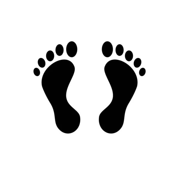 Foot Print Icon Vector Illustration Bare Foot Symbol White Background — Stock Vector