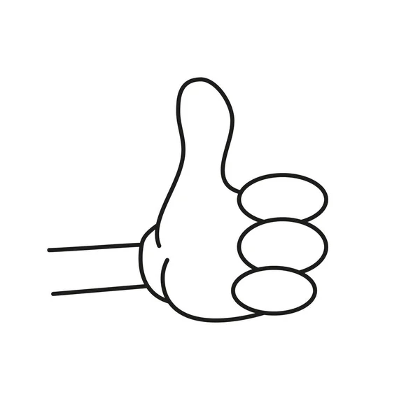 Cartoon Hands Comic Arms Fingers Outline Various Gestures Cartoon Character — 스톡 벡터