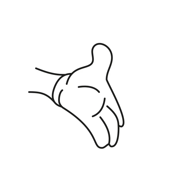 Мультяшні Руки Комічні Руки Пальцями Окреслюють Різні Жести Частини Тіла — стоковий вектор