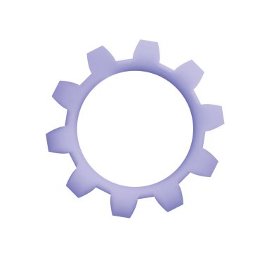 Cogwheel gear, setting symbol. Repair, optimizing, workflow concept. 3d vector icon. Cartoon minimal style. Eps 10