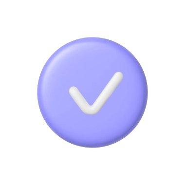 3D Right and Wrong Button in Round Shape. Yes and No Correct Incorrect Sign. Checkmark Tick Rejection, Cancel, Error, Stop, Negative, Agreement Approval or Trust Symbol. Vector Illustration Eps 10