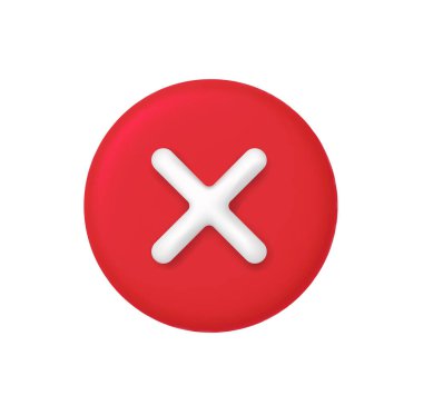 3D Right and Wrong Button in Round Shape. Green Yes and Red No Correct Incorrect Sign. Checkmark Tick Rejection, Cancel, Error, Stop, Negative, Agreement Approval or Trust Symbol. Vector Illustration eps 10