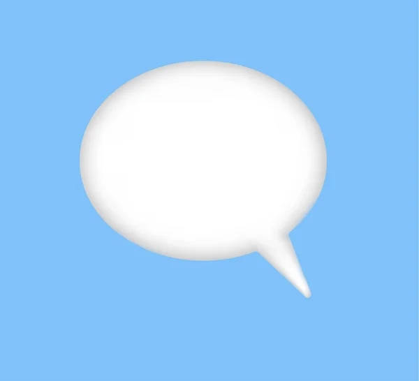 White Speech Bubble Social Media Chat Message Icon Empty Text — Vetor de Stock