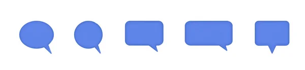 Фиолетовый Пузырь Речи Значок Сообщения Социальных Сетях Пустые Текстовые Пузыри — стоковый вектор