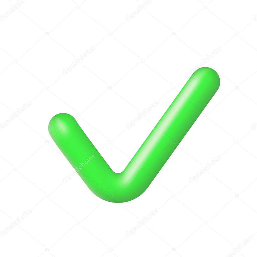 3D Right and Wrong Button in Round Shape. Green Yes and Red No Correct Incorrect Sign. Checkmark Tick Rejection, Cancel, Error, Stop, Negative, Agreement Approval or Trust Symbol. Vector Illustration eps 10