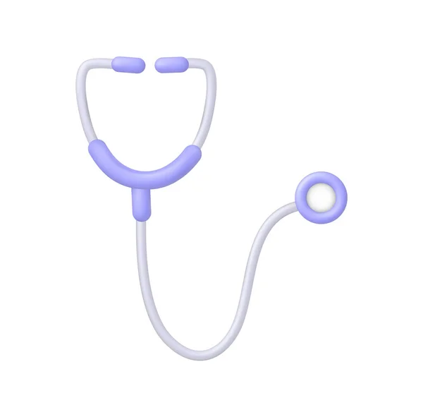 Stethoscope Icon Medical Diagnosis Tool Doctor Clinic Symbol Vector Illustration — Vector de stock