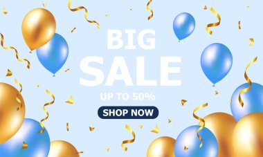 Big Seasonal Final sale text, special offer celebrate background with gold and pink air balloons. Realistic vector stock design for shop and sale banners, grand opening, party flyer eps 10