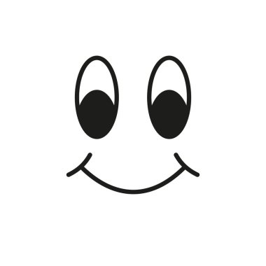 Set of Retro 30s cartoon mascot characters funny faces. 50s, 60s old animation eyes and mouths elements. Vintage comic smiles template. Caricatures with happy emotions. Hand drawn vector clipart. eps 10