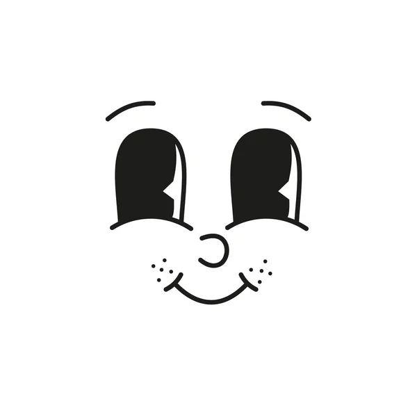 Set Retro 30S Cartoon Mascot Characters Funny Faces 50S 60S — Stock vektor