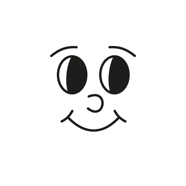Set Retro 30S Cartoon Mascot Characters Funny Faces 50S 60S — Stok Vektör