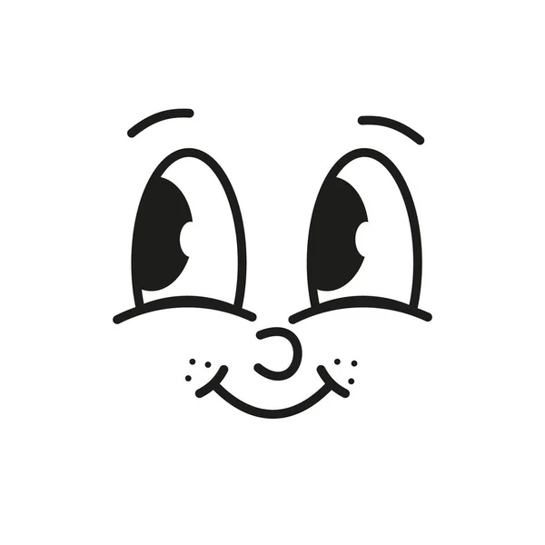 Set Retro 30S Cartoon Mascot Characters Funny Faces 50S 60S — Stock Vector