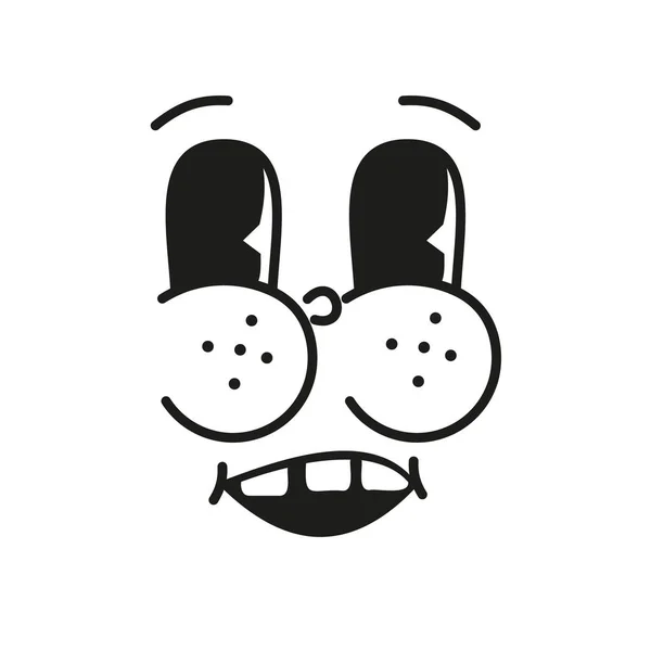 Set Retro 30S Cartoon Mascot Characters Funny Faces 50S 60S — стоковый вектор
