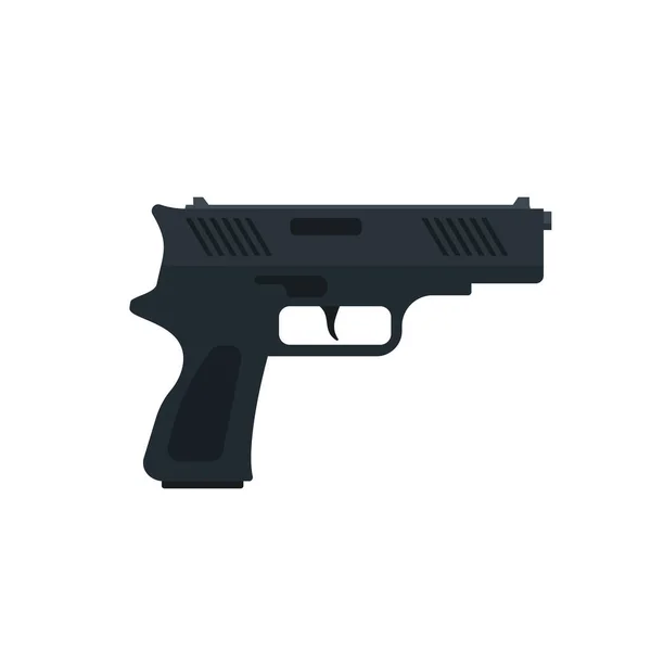 Pistol Gun Icon Vector Silhouette Illustration Isoliert Auf Weißem Hintergrund — Stockvektor