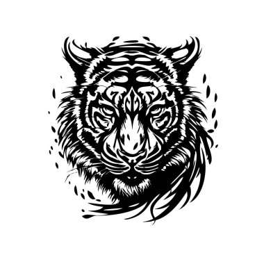 Bir kurt başı. Tasarımın için kafayı şekillendiriyorsun. Vektör çizimi, izole nesneler. 10 saniye.