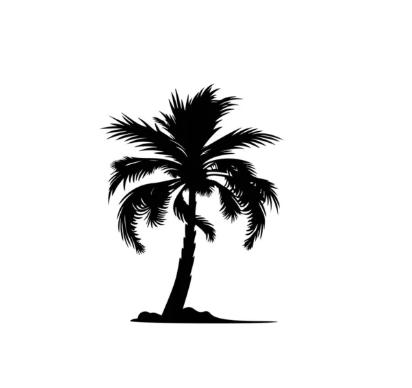 Palmeira Verão Logotipo Modelo Vetor Ilustração Eps — Vetor de Stock