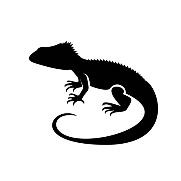 Moniteur Lizard Silhouette Logo Vectoriel Eps — Image vectorielle