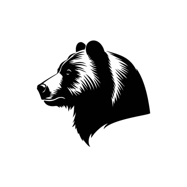 Bärenkopf Logo Maskottchen Emblem Eps — Stockvektor