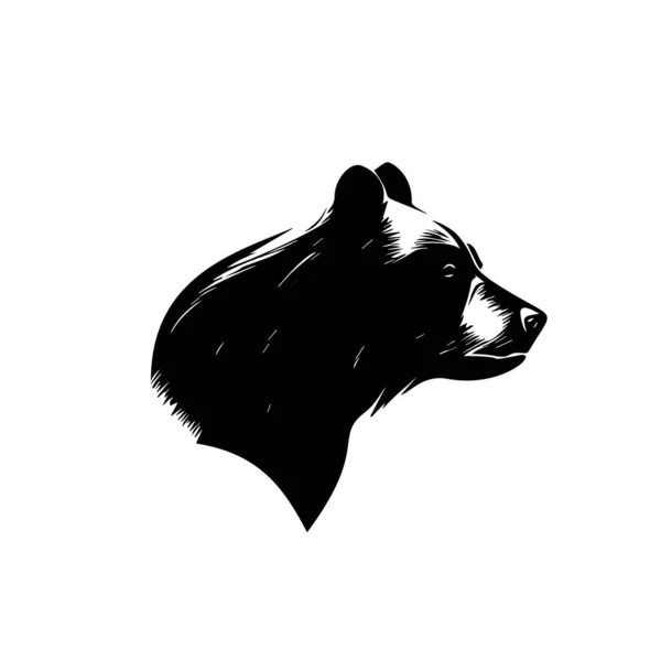 Emblema Della Mascotte Con Logo Testa Orso Eps — Vettoriale Stock
