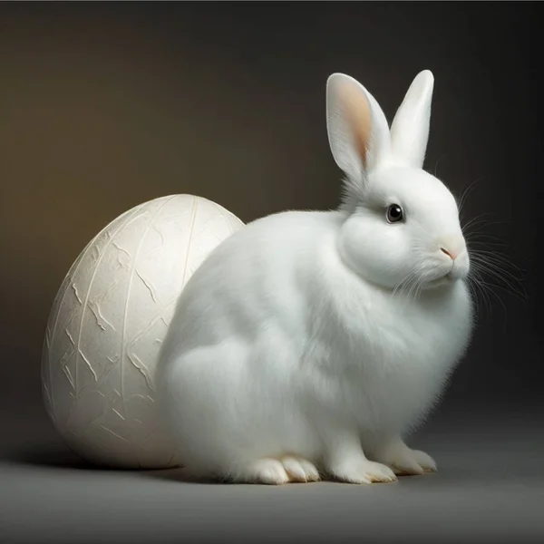 Lovely bunny easter rabbit on white background. beautiful lovely pets.