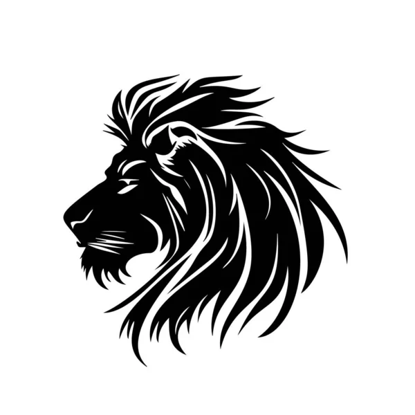 Дикий Лев Вектор Икона Логотип Дизайн Талисман Иконки Eps — стоковый вектор
